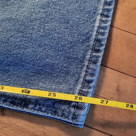 H&M Blue Relaxed Straight-Leg Stretch Ankle Jeans - Picture 9 of 10